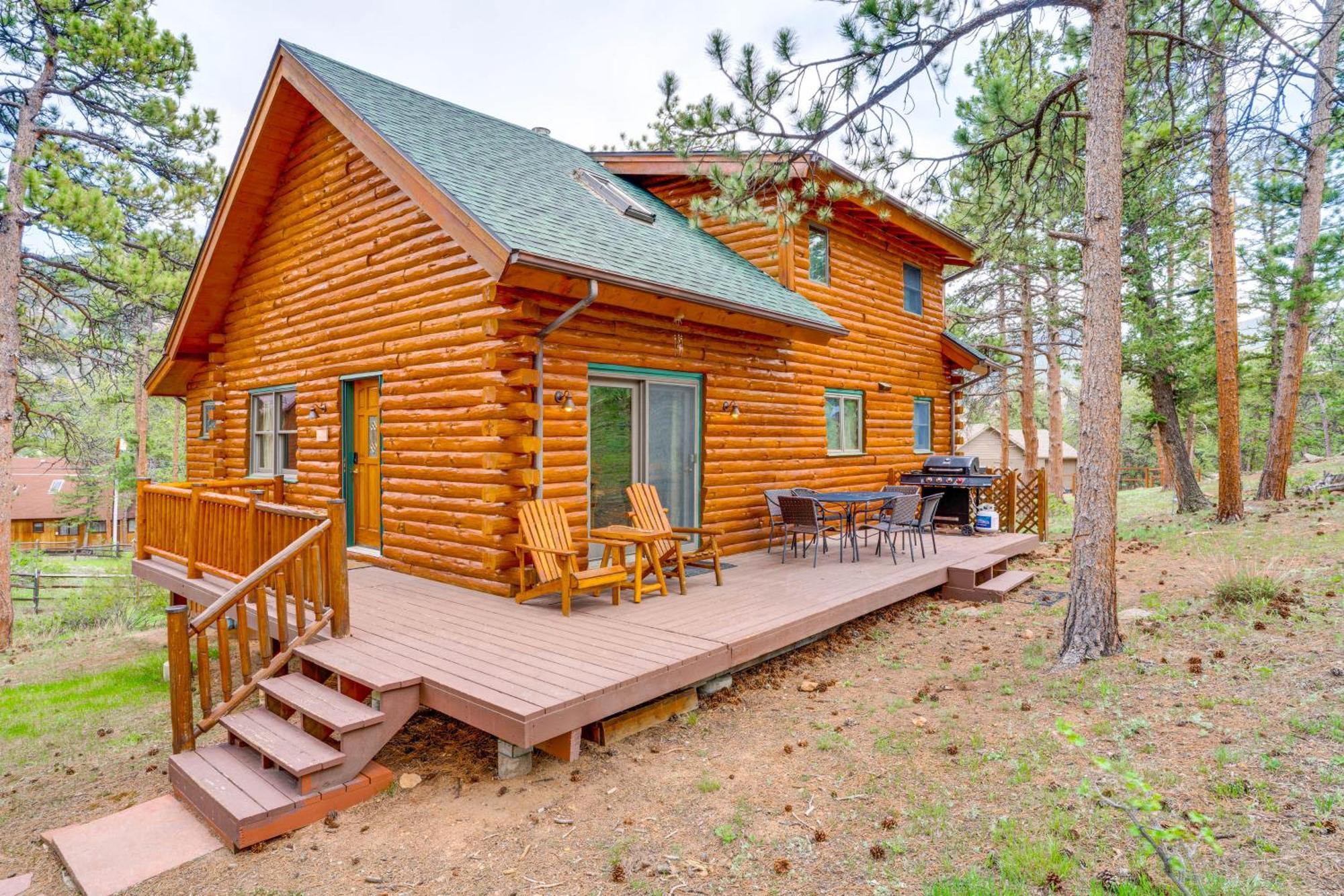 Picturesque Log In 9 Mi To Rmnp Holiday home
